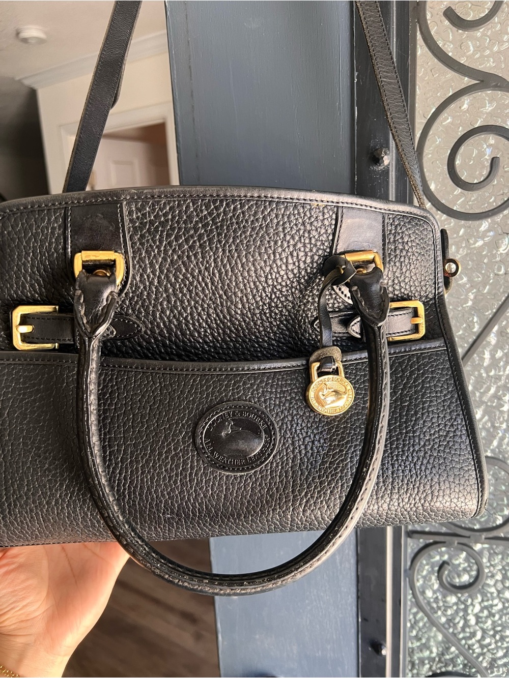 Dooney & Bourke Vintage Black Leather Satchel